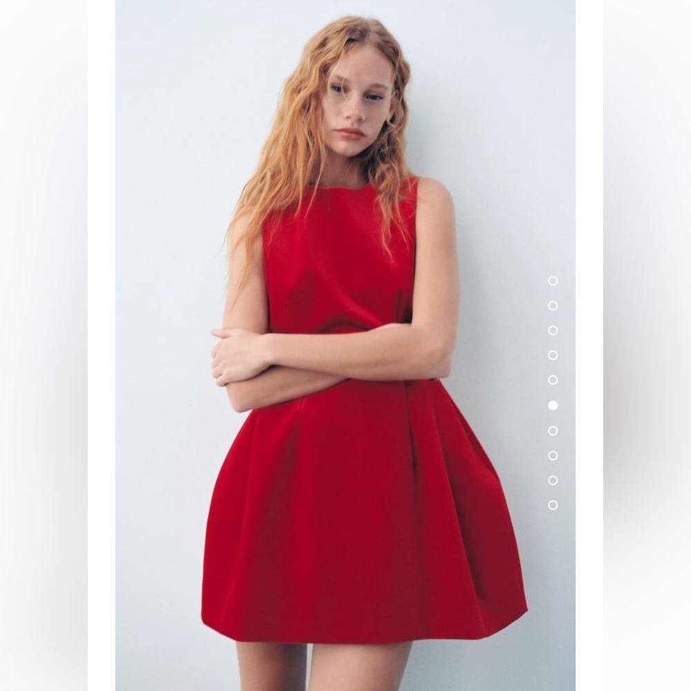 ZARA Voluminous Velvet Dress